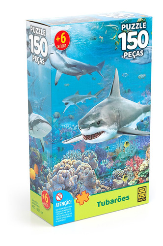 Puzzle 150 Peças Tubarões Grow