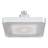 Cabezal De Ducha Tipo Lluvia Cuadrado De 6 Pulgadas, Luz Led