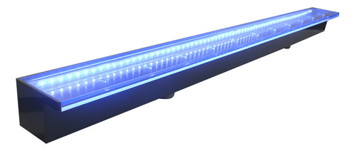 Cascata Acrílica Com Led Para Piscina 120cm Embutir Parede