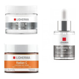 Kit Hyaluronic 4d Crema Y Serum + Radian C Crema Lidherma 