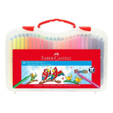 48 Plumones Marcador Lavables Colores Fiesta Faber Castell