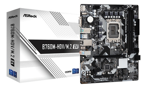 Placa Madre Asrock B760m-hdv/m.2 D4 Intel S1700 Ddr4