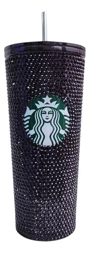 Vaso Termo Starbucks Brillos Diamantado Popote Metálico