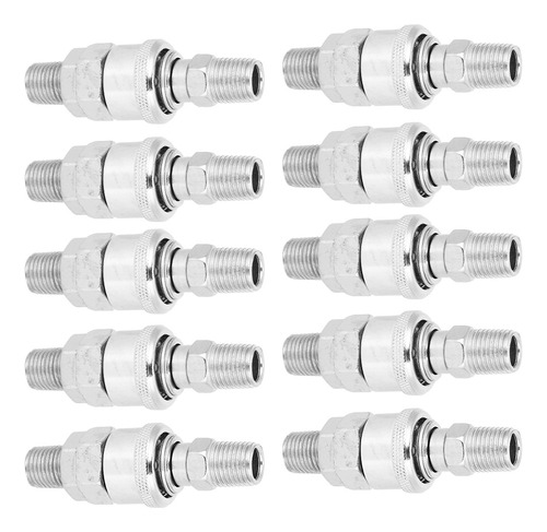 Compresor De Aire Quick Plug, 10 Piezas, Conector Con Lengüe