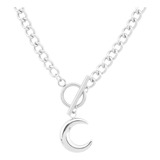 Jemant Collar De Media Luna Para Hombres Y Mujeres, Plata, A