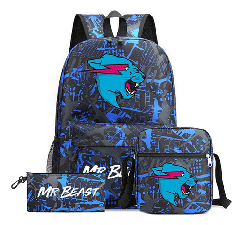 .. 2023 New Mr Beast Lightning Cat Mochila Bolsa De Viaje Ju