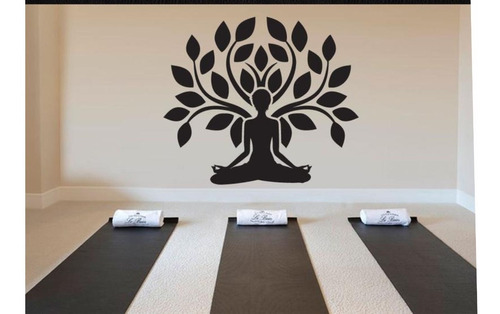 Vinilo Relajacion Yoga Arbol De Meditación Gym 60 X45 Cm 