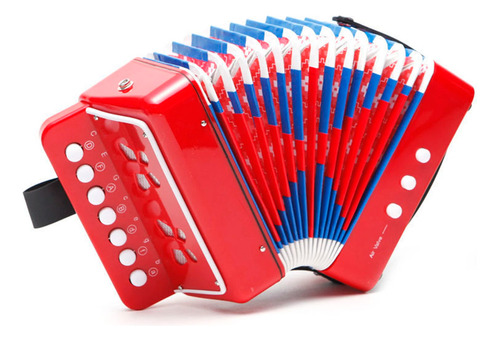 Mini Acordeon Infantil Instrumento Musical Sanfona 10 Teclas