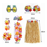 . Conjunto De Disfraz De Falda De Niña Hawaiana, Accesorio