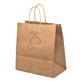 Bolsa De Papel Kraft 31,5 X 41 X 16 Cm (25 Unidades)