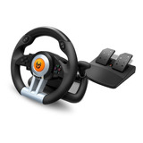 Volante + Pedales Krom K-wheel, Multi Plataforma Usb