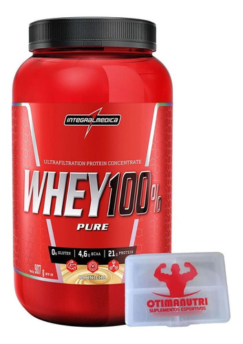 Combo Super - 100% Whey Baunilha   Porta Cápsula - Integral