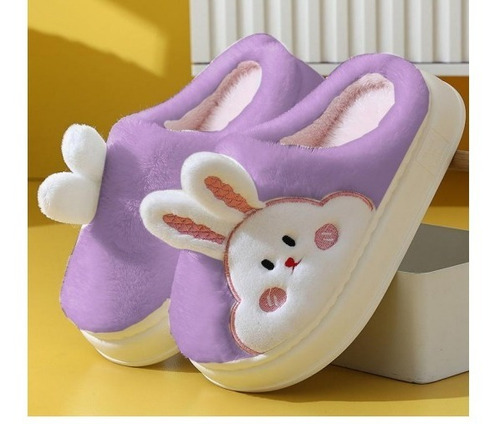 Pantufa 3d Infantil Sola Emborrachada Formato Nuvem