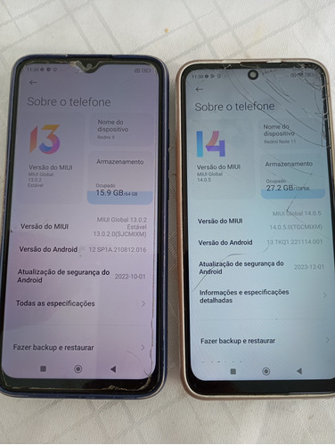 Dois Celulares Xiaomi 9 E 11