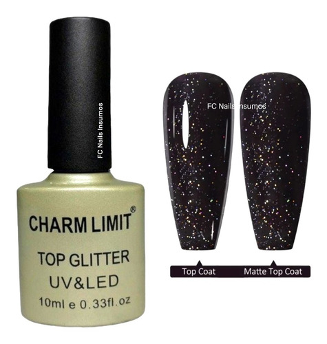 Top Con Glitter Charm Limit 10ml Ultrafino Meline 