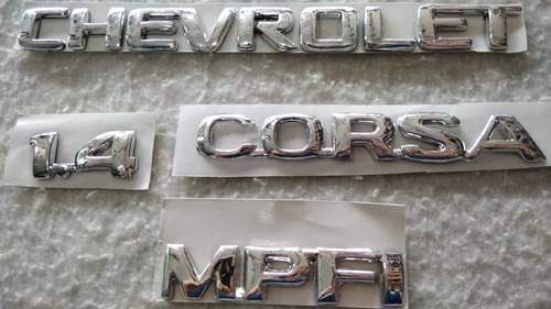Kit Emblemas Corsa Chevrolet 1.4 Tapa Maleta 4 Piezas Foto 7