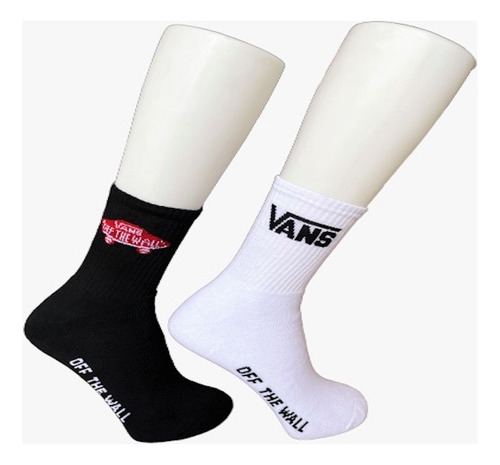 Meias Cano Alto Vans Classic - Kit C/ 2 Pares- Promocao