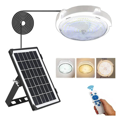 Lamparas Solares De Jardin Luz De Techo Interior Y Exterior 100w Blanco