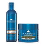 Shampoo Matizador Azul + Mascara La Puissance Blue Platinum