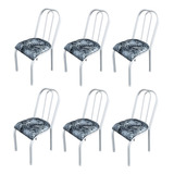 Kit 6 Cadeiras De Cozinha Tubular Para Copa Área De Lazer