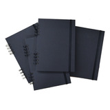 Cuaderno Negro Ecológico A4 (21x30) Anillado 80 H - Pack X4