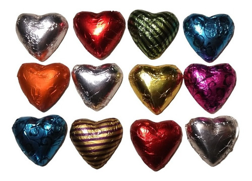 100 Corazones De Chocolate Macizos -ideal Souvenirs