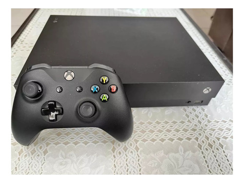 Vídeo Game Microsoft Xbox One X 1tb Preto C/ Controle Novinho