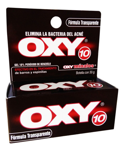 Contra Acné Oxy 10% Transparente X 30 G Peróxido De Benzoilo Tipo De Piel Todo Tipo De Piel