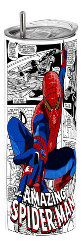 Termo Skinny Café 20 Oz - Spider Man Hombre Araña #07