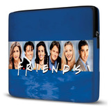 Capa Para Notebook Friends 15.6 À 17 Polegadas Com Bolso Azu