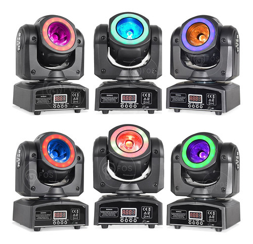 6x Mini Moving Beam Farol 60w 2in1 Effect + Fita Led 20w Dmx 110v/220v