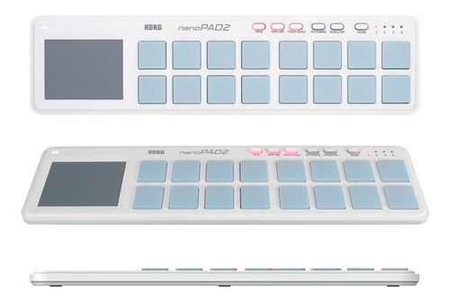 Controlador Com 16 Pads Korg Nanopad2 Branco  Midi Usb