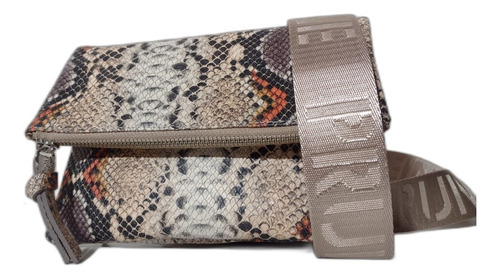 Prune Cartera Bandolera Y/o Sobre Honey Cuero Snake Print!!!