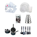 Juego Set Vajilla Completo Hogar Platos Bateria De Cocina