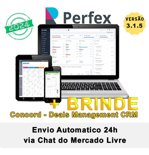 Perfex Crm 3.1.5 - 2024 - Envio Imediato 24h + 122 Módulos