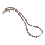 Collar Piedra Morganita Y Crystal Swarovski Beads
