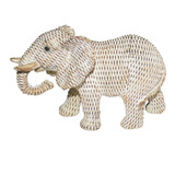 Elefante Enfeite Para Casa Branco E Bronze (lc0393)