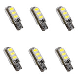 6 Cocuyo,bayoneta,bombillo Fijo Led T10 Colores Moto/carro U