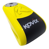 Traba Disco Kovix Con Alarma Amarillo Perno 10mm Hanex Um