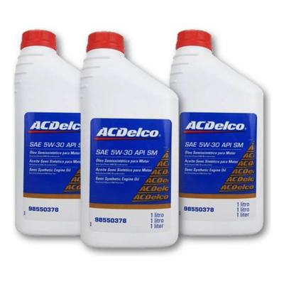Kit Troca 3 Litros Óleo Motor 5w30 Semi Sintético Cobalt