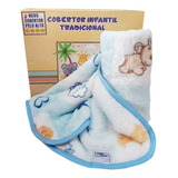 Cobertor Para Bebê Infantil Antialérgico Pelo Alto Jolitex Cor Azul