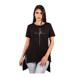 Kit 11 Camisetas Blusa Long Line Feminina Estampadas Atacado