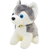 Peluche Perro Husky Gris Cachorro Calidad Premium Regalo