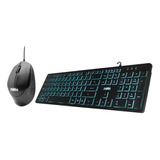 Combo Teclado Mouse Powergroup Modelo Nc-901 Teclado Negro