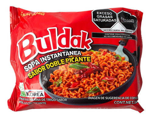 Lamen Coreano Super Apimentado Buldak Hot Chicken  - 140g