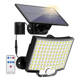 Lámpara Solar Recargable Luz Solar Exterior Jardin 106 Led