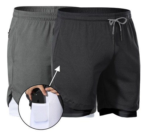 Short Deportivos 2 Pzs Hombre Gym Correr Licra Arjen Kroos | MercadoLibre