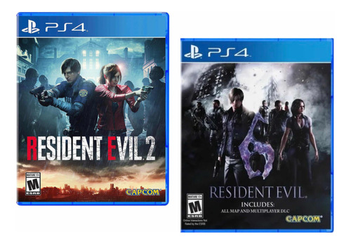 Combo Pack Resident Evil 2 Remake + Resident 6 Ps4 Nuevos*