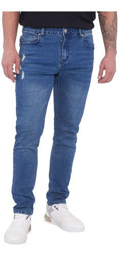 Jeans Hombre Skinny Fit Superflex Azul Oscuro Corona