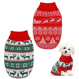 Pedgot Paquete De 2 Suéteres De Navidad Para Mascotas, Suéte